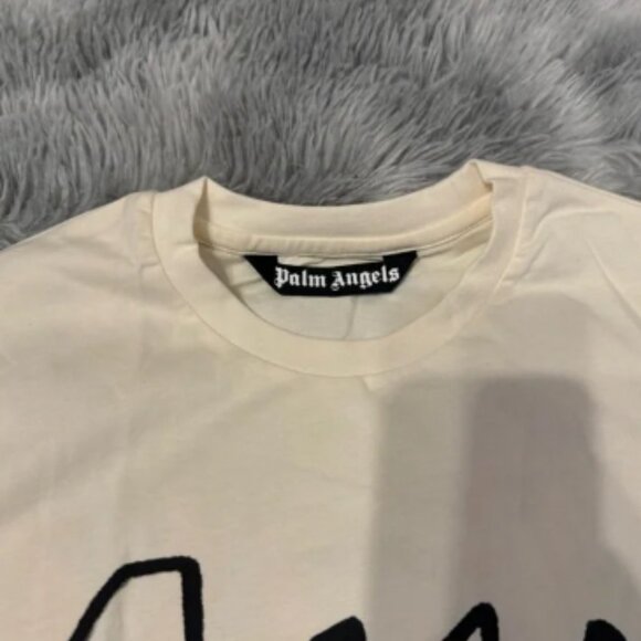 Palm Angels Garment Dye Palm Graffiti Flames T-Shirt Size Medium or Large - Picture 3 of 4